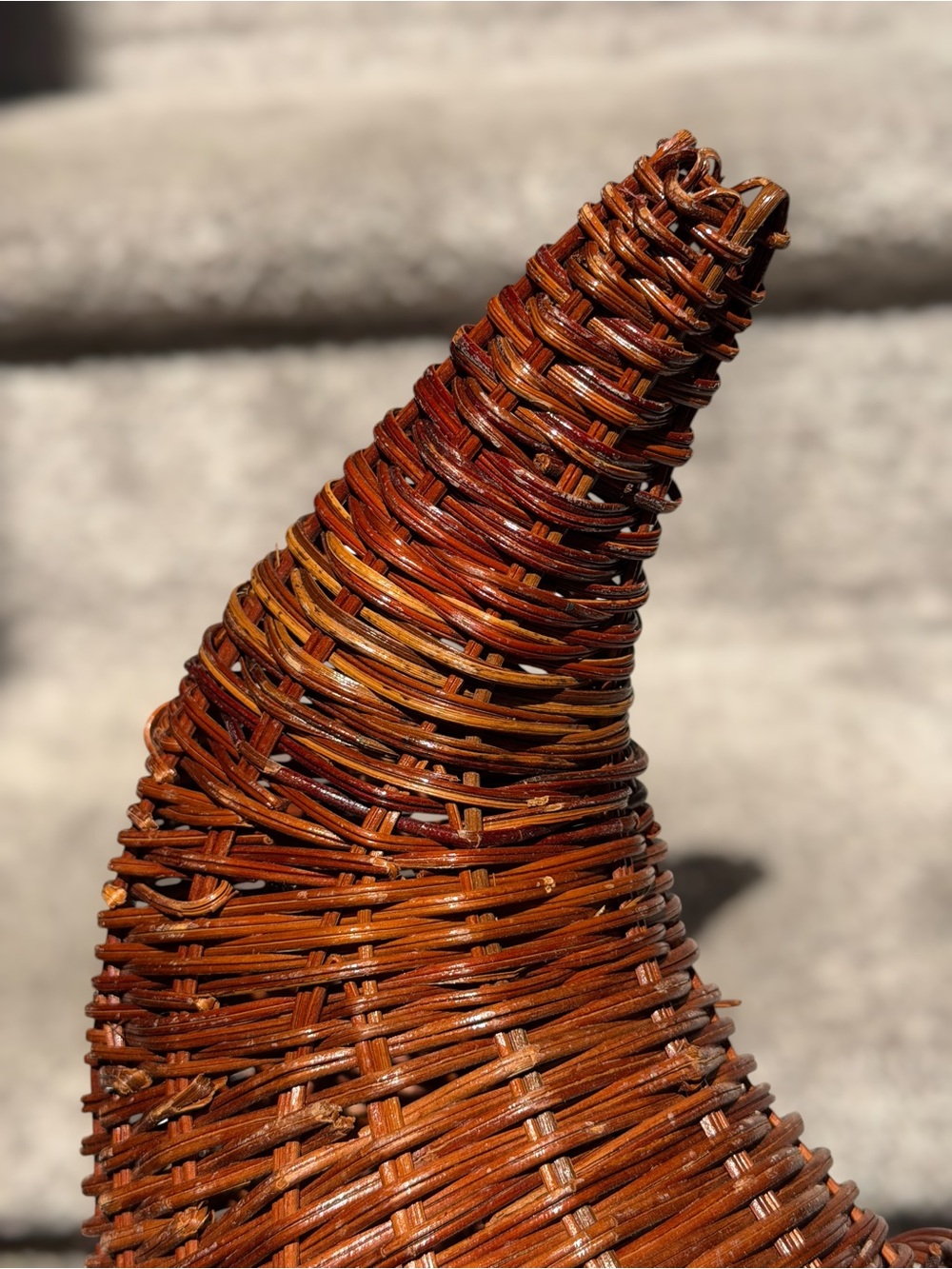 Vintage Wicker Cornucopia Horn of Plenty Basket Fall Thanksgiving Wall Decor - Picture 8 of 10